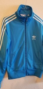 Baby blue Adidas track jacket
